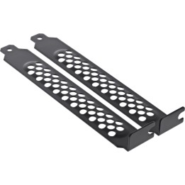 66641B - Support pour fente InLine® perforé, noir, paquet de 2