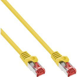 InLine? Patchkabel, S/FTP (PiMf), Cat.6, halogenfrei, Kupfer, gelb, 15m
