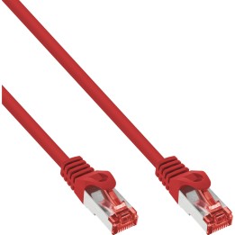 InLine? Patchkabel, S/FTP (PiMf), Cat.6, halogenfrei, Kupfer, rot, 15m