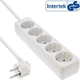 16451F - Multiprise InLine®, contact de protection 5 voies, blanc, 1,5 m