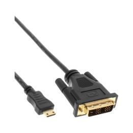 17476P - Câble InLine® Mini-HDMI vers DVI, fiche HDMI C vers DVI 181, 1,5 m