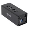 InLine? USB 3.0 Hub, 4 Port, Aluminiumgeh?use, schwarz, mit 2,5A Netzteil InLine? USB 3.0 Hub, 4 Port, Aluminiumgeh?use, schwarz, mit 2,5A Netzteil