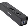 InLine? USB 3.0 Hub, 10 Port, Aluminiumgeh?use, schwarz, mit 4A Netzteil InLine? USB 3.0 Hub, 10 Port, Aluminiumgeh?use, schwarz, mit 4A Netzteil