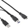 InLine? USB 3.2 Gen.1 Y-Kabel, 2x A an Micro B, schwarz, 1,5m InLine? USB 3.2 Gen.1 Y-Kabel, 2x A an Micro B, schwarz, 1,5m