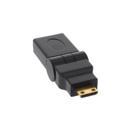 17690M - Adaptateur HDMI InLine®, HDMI A femelle vers Mini HDMI C mâle, flexible, 4K2K