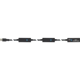 35656 - Rallonge active InLine® USB 3.2 Gen.1, fiche A vers prise A, noire, 15 m