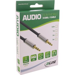 99213 - Câble audio fin InLine® Jack 3,5 mm ST/ST, stéréo, 3 m