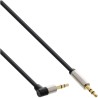 99221 - Câble audio InLine® Slim Jack 3,5 mm ST/ST, coudé, stéréo, 1 m