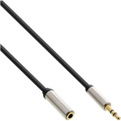 99234 - Câble audio fin InLine® Jack 3,5 mm ST/BU, stéréo, 0,5 m