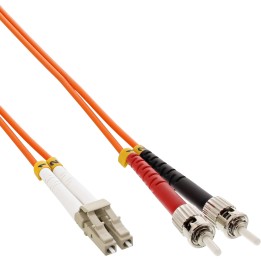 InLine? LWL Duplex Kabel, LC/ST, 50/125?m, OM2, 15m
