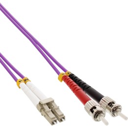 InLine? LWL Duplex Kabel, LC/ST, 50/125?m, OM4, 0,5m