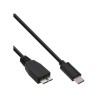 35726 - Câble InLine® USB 3.2 Gen.1x2, fiche USB-C vers fiche Micro-B, noir, 0,5 m 35726 - Câble InLine® USB 3.2 Gen.1x2, fiche USB-C vers fiche Micro-B, noir, 0,5 m
