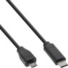 35746 - Câble InLine® USB 2.0, fiche USB-C vers fiche Micro-B, noir, 0,5 m 35746 - Câble InLine® USB 2.0, fiche USB-C vers fiche Micro-B, noir, 0,5 m
