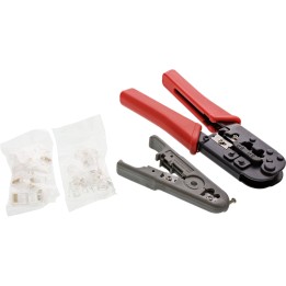 InLine? Crimpzangen-Set f?r RJ45 ST, inkl. Zange, Abisolierer und Westernstecker