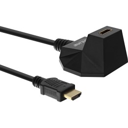 17531S - InLine® HDMI-HS Verl. avec support, avec eth., 4K2K, ST / BU, noir / or, 1m