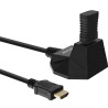 17531S - InLine® HDMI-HS Verl. avec support, avec eth., 4K2K, ST / BU, noir / or, 1m