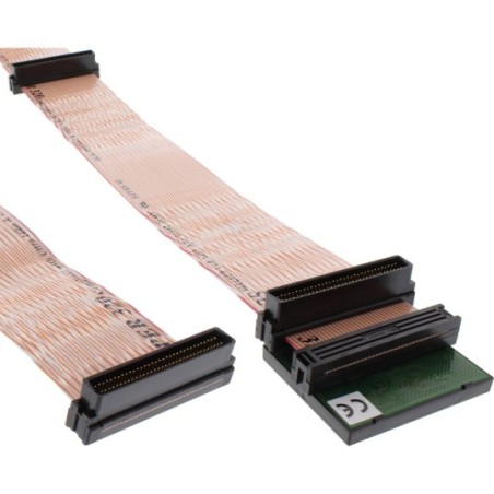 SCSI U320 Câble ruban, InLine®, 68 broches, 3 capteurs, pour 2 appareils, avec terminaison