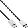 35844 - Câble InLine® USB 2.0, USB-C ST vers Micro-B ST, noir/aluminium, flexible, 1,5 m 35844 - Câble InLine® USB 2.0, USB-C ST vers Micro-B ST, noir/aluminium, flexible, 1,5 m