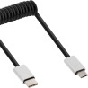 35863 - Câble spiralé InLine® USB 2.0, USB-C ST vers Micro-B ST, noir/aluminium, flexible, 3 m 35863 - Câble spiralé InLine® USB 2.0, USB-C ST vers Micro-B ST, noir/aluminium, flexible, 3 m