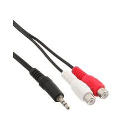 InLine ? Câble RCA/Jack, 2x RCA femelle à 3,5mm jack mâle, 3m