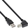 34503U - Câble InLine® USB 2.0, A vers B, coudé en bas, noir, 0,3 m 34503U - Câble InLine® USB 2.0, A vers B, coudé en bas, noir, 0,3 m