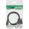 17658P - Câble InLine® HDMI-DVI, contacts plaqués or, HDMI ST vers DVI 181 ST, 0,3 m