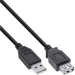InLine? USB 2.0 Verl?ngerung, Stecker / Buchse, Typ A, schwarz, 2m
