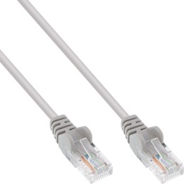 InLine? Patchkabel, U/UTP, Cat.5e, grau, 10m, AWG26, besonderer Rastnasenschutz