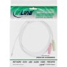99301W - Câble adaptateur pour casque InLine®, fiche 3,5 mm vers prise 2x3,5 mm, blanc, 1 m