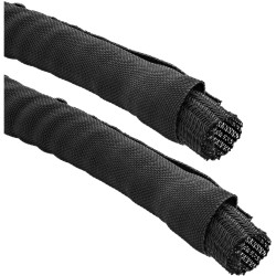 InLine? Kabelgefelchtschlauch Polyester, selbstverschlie?end, schwarz, 10mm, 1m