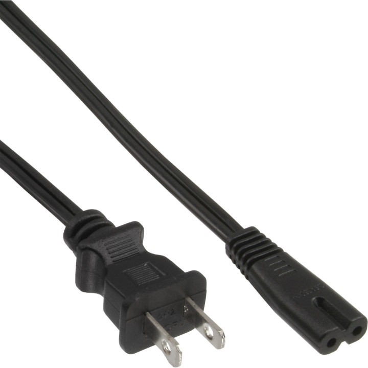 InLine? Netzkabel, Netzstecker USA auf Euro 8 C7 Stecker, 3m