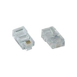 InLine? Modularstecker 8P4C RJ45 zum Crimpen auf Flachkabel (ISDN) 100er Pack