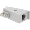 69949 - Adaptateur InLine® TAE-F, fiche TAE-F vers prise RJ45, 8P2C pour Fritzbox, gris