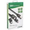 31415S - InLine® Câble USB 3 en 1, Micro-USB/Lightning/USB-C, noir/aluminium, 1,5m MFi 31415S - InLine® Câble USB 3 en 1, Micro-USB/Lightning/USB-C, noir/aluminium, 1,5m MFi