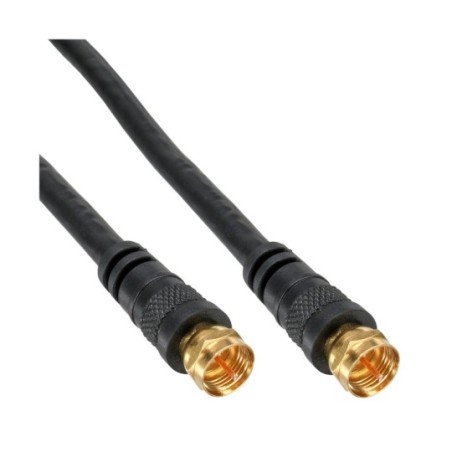 InLine® SAT-Anschlusskabel, 2x geschirmt, 2x F-Stecker, 85dB, schwarz, 0,5m