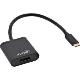 InLine? USB Display Konverter, USB-C Stecker zu DisplayPort  4K/60Hz schwarz