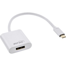 InLine? USB Display Konverter, USB-C Stecker zu DisplayPort 4K/60Hz silber