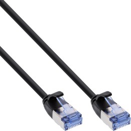 InLine? Patchkabel slim, U/FTP PiMf, Cat.6A, schwarz, 1,5m