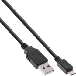 31703Q - InLine® Câble Micro-USB 2.0, Chargement rapide, USB-A ST/Micro-B ST, noir, 0,3m