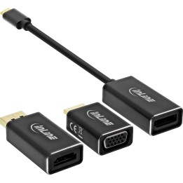 InLine? USB Display Konverter Set 6-in-1, 4K/60Hz schwarz