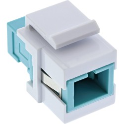 InLine? LWL Keystone Snap-in Kupplung, Simplex SC/SC, multimode, Keramik-H?lse