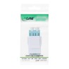 89988B - InLine® Fibre optique Keystone Snap-in Coupleur blanc, Duplex LC/LC, multimode, turquoise