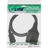 16659K - InLine® Câble adaptateur réseau, dispositifs froids C14 sur prise femelle avec contact de protection, 0,5m 76202C