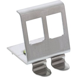 InLine? Keystone SNAP-In Metall-Modulhalter, 2-fach f?r Hutschiene