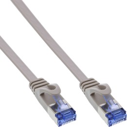 71855 - InLine® Câble patch plat, U/FTP, Cat.6A, gris, 0,5m