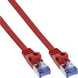 71814R - InLine® Câble patch plat, U/FTP, Cat.6A, rouge, 1,5m
