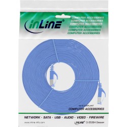 InLine? Patchkabel flach, U/FTP, Cat.6A, blau, 5m