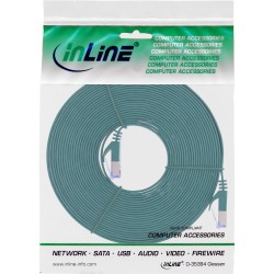 InLine? Patchkabel flach, U/FTP, Cat.6A, gr?n, 7m