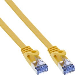 71855Y - InLine® Câble patch plat, U/FTP, Cat.6A, jaune, 0,5m
