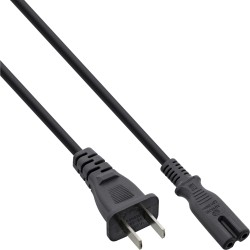 InLine? Netzkabel, Netzstecker China auf Euro 8 C7 Stecker, schwarz, 1,8m